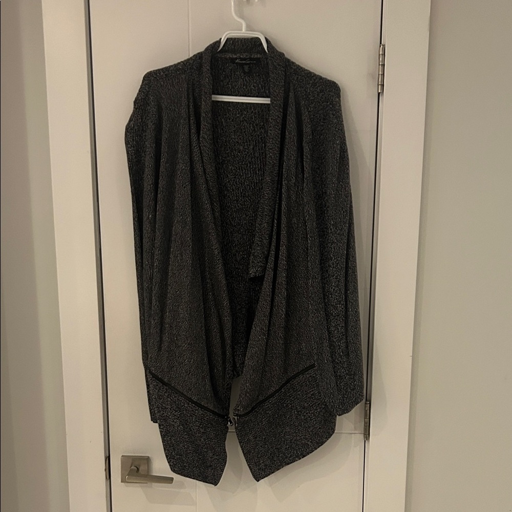 Kenneth Cole Charcoal Open Front Cardigan